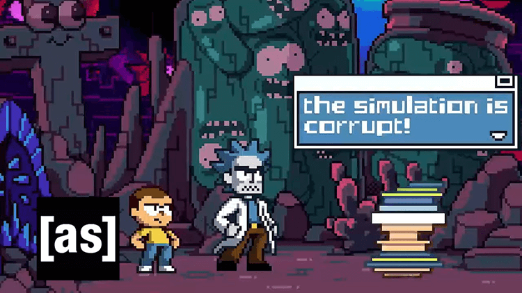 Rick and Morty in the Eternal Nightmare Machine